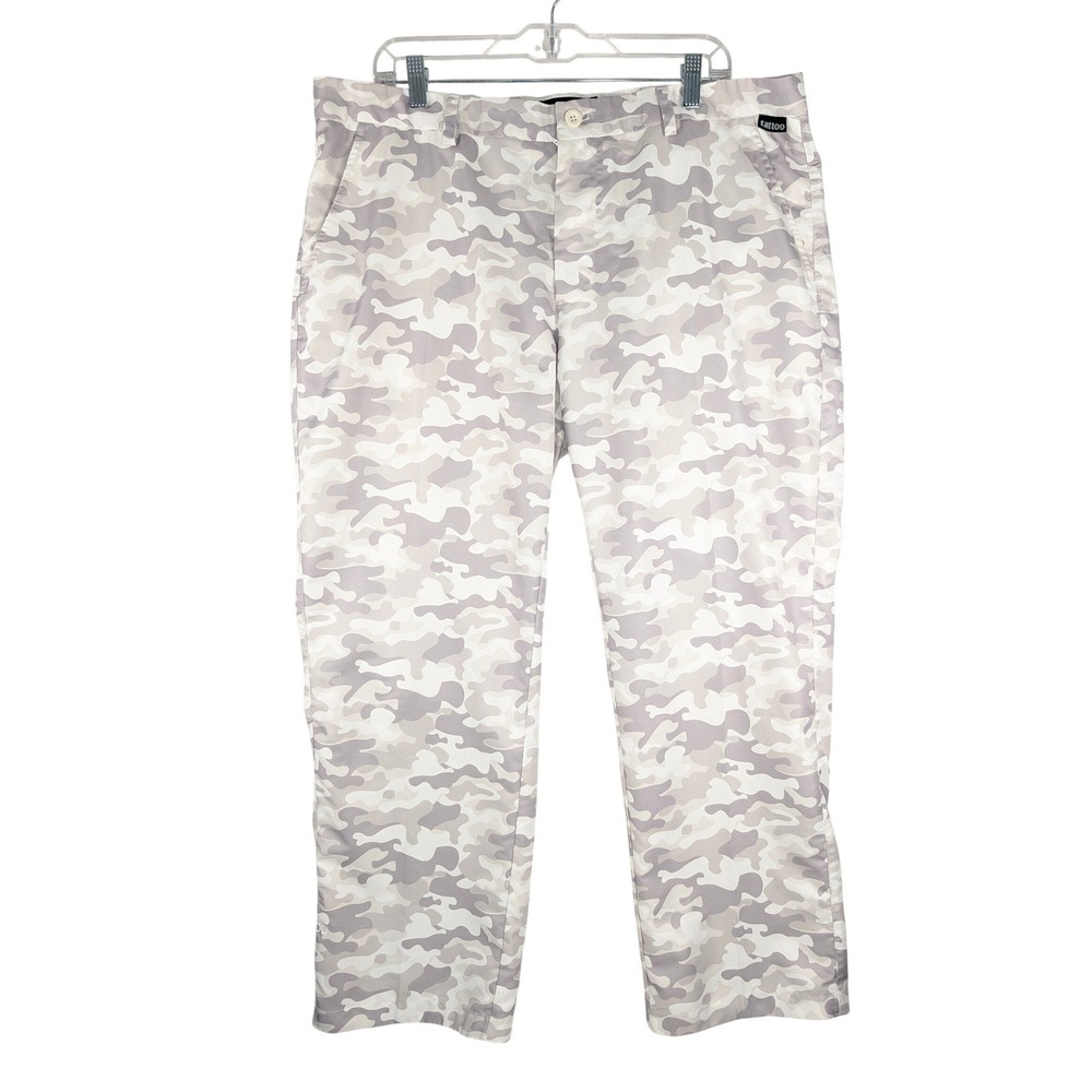 Tattoo Golf Performance Pants Mens‎ 38/30 Grey Camo Skull Performance Trousers
